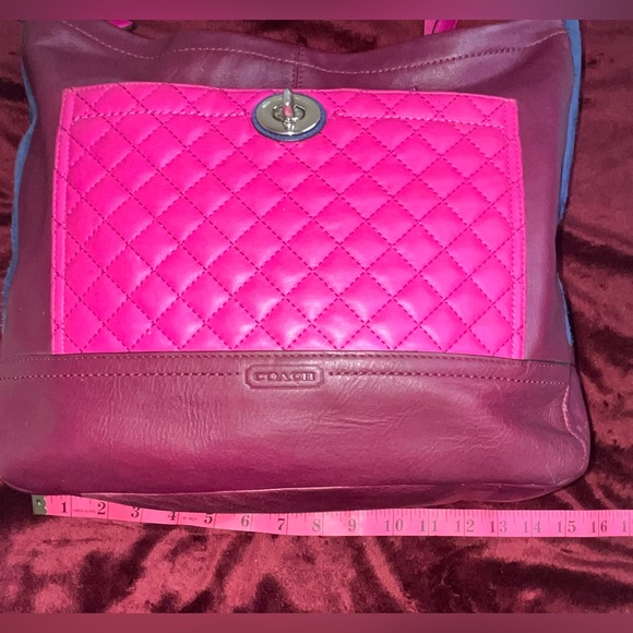 Coach Park Quilted and Suede Sides Shoulder Bag - Picture 8 of 15